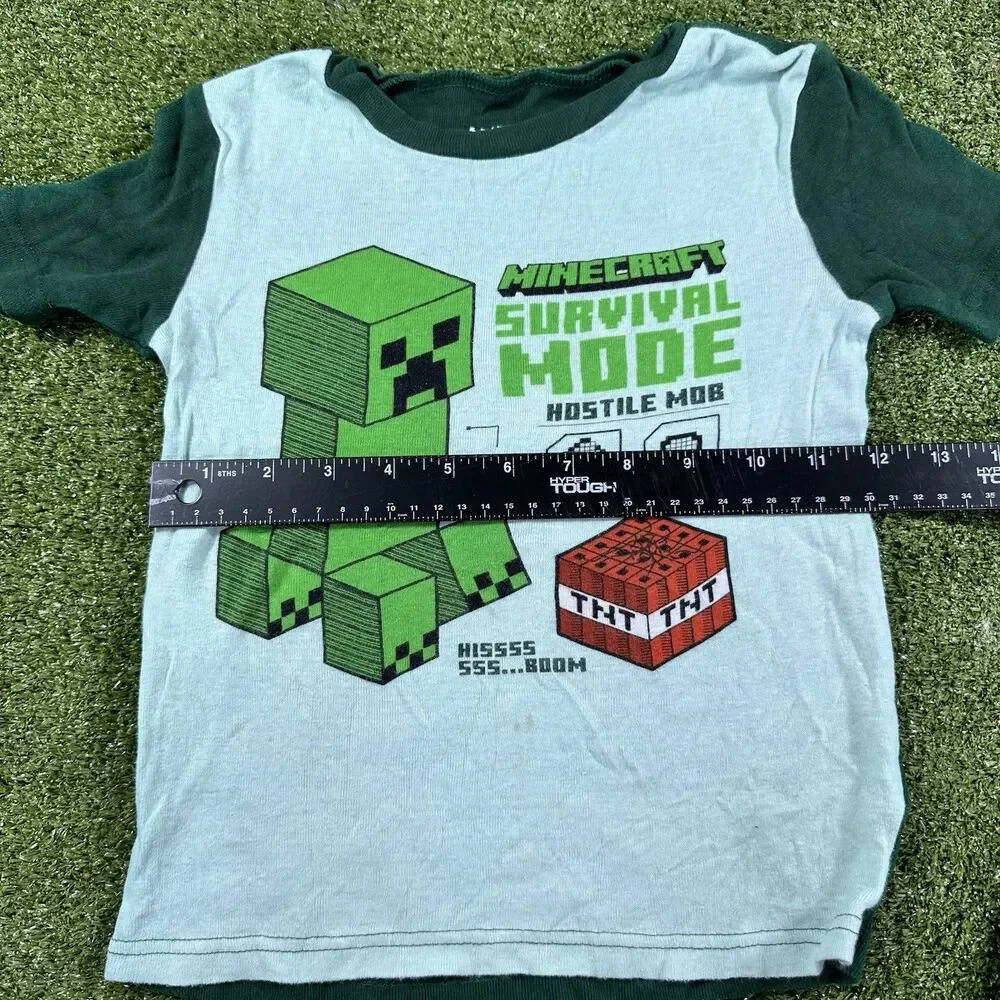 Lot Of 2 Kids Minecraft Pjs Size 8